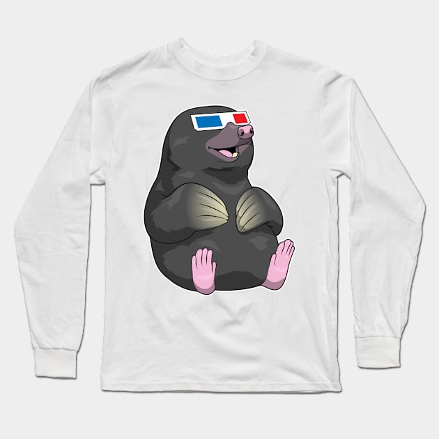 Mole Glasses Long Sleeve T-Shirt by Markus Schnabel